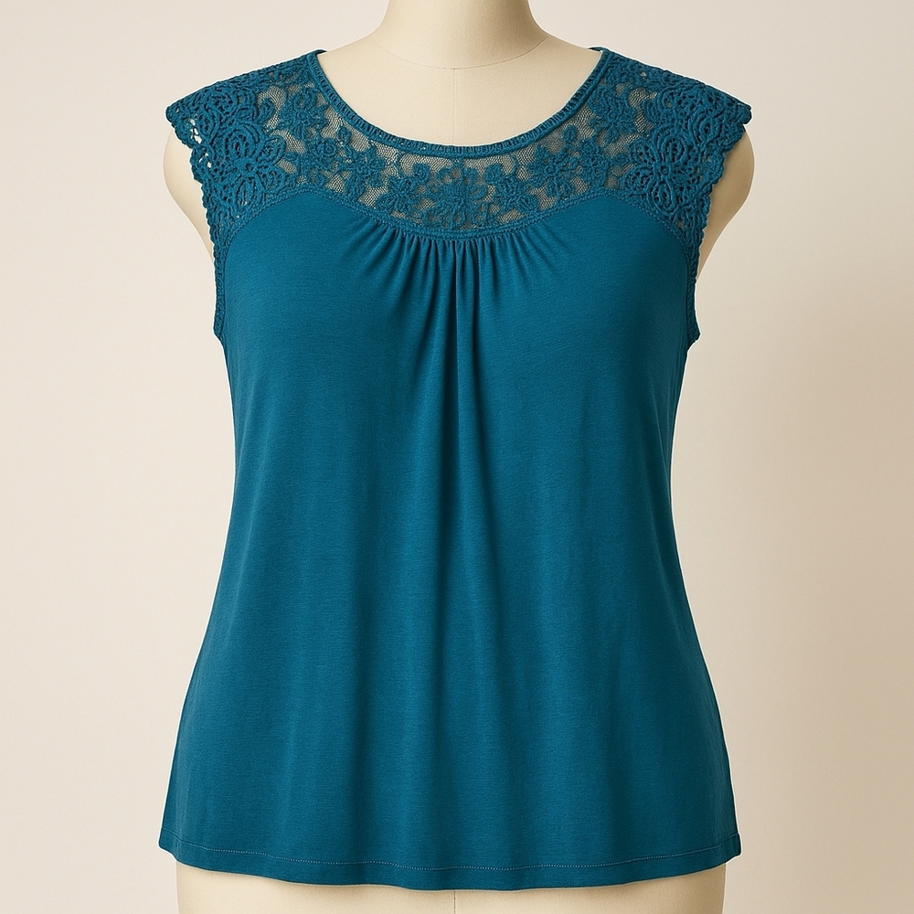 Teal Sleeveless Top
